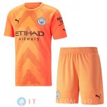 Maglia Bambino Originali Manchester City Portiere 2022/2023 Arancione