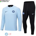 Felpa Da Allenamento Set Completo Inter Milan 23-24 Blu Nero