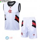 Senza Maniche Set Completo Maglia Flamengo 2023/2024 Bianco I Nero