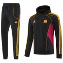 Giacca Felpa Cappuccio Set Completo Roma 25-26 Nero