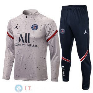 Giacca Set Completo Paris Saint Germain 21-22 I Grigio Rosso