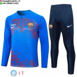 Felpa Da Allenamento Set Completo Barcellona 23-24 Blu Rosso