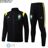 Giacca Set Completo Lunga Zip Bambino Brasile 2026 Nero Giallo Giacca Set Completo Lunga Zip Bambino Brasile 2026 Nero Giallo