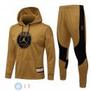 Giacca Felpa Cappuccio Set Completo Paris Saint Germain 21-22 Giallo