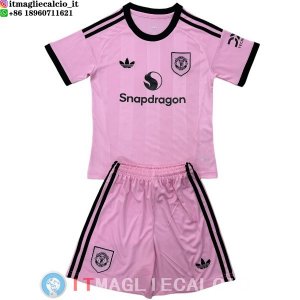 Maglia Bambino Manchester united Portiere 2025/2026 Rosa
