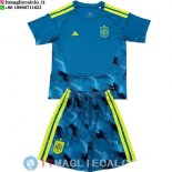 Maglia Set Completo Uomo Spagna Portiere 2026 Blu