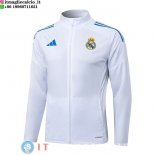 Giacca Lunga Zip Real Madrid 2025/2026 Bianco Blu