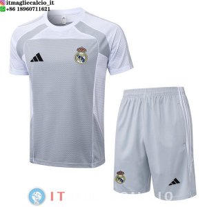 Formazione Maglia Set Completo Real Madrid 2025/2026 Grigio Bianco