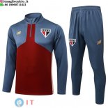 Felpa Da Allenamento Set Completo Sao Paulo 2025/2026 Grigio Rosso