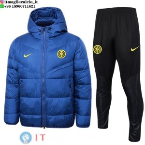 Giacca in Cotone Set Completo Inter Milan 23-24 Blu Nero