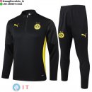 Felpa Da Allenamento Set Completo Borussia Dortmund 25-26 Nero Giallo