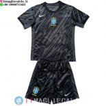 Maglia Brasile Set Completo Uomo Portiere 2024 Nero