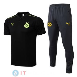 POLO Maglia Set Completo Borussia Dortmund 2022/2023 Nero Giallo