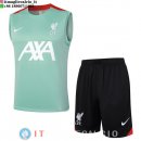 Senza Maniche Set Completo Maglia Liverpool 2024/2025 Verde Nero