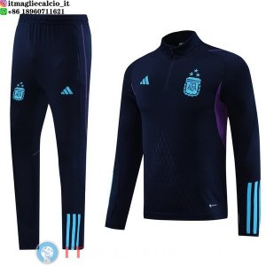 Felpa Da Allenamento Set Completo Argentina 2023 Blu Navy Purpureo