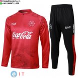 Felpa Da Allenamento Bambino Set Completo Napoli 24-25 Rosso I Nero