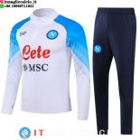 Felpa Da Allenamento Set Completo Napoli 23-24 Bianco Blu