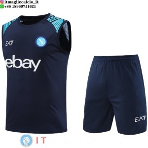 Senza Maniche Set Completo Maglia Napoli 2024/2025 Blu