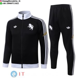Giacca Set Completo Lunga Zip Juventus 26-27 Nero Bianco