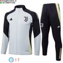 Giacca Set Completo Lunga Zip Juventus 2025/2026 Grigio Nero