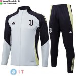 Giacca Set Completo Lunga Zip Juventus 2025/2026 Grigio Nero Giacca Set Completo Lunga Zip Juventus 2025/2026 Grigio Nero