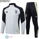 Giacca Set Completo Lunga Zip Juventus 2025/2026 Grigio Nero