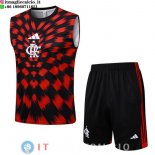 Senza Maniche Set Completo Maglia Flamengo 2025/2026 Rosso I Nero Senza Maniche Set Completo Maglia Flamengo 2025/2026 Rosso I Nero