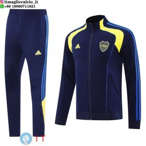 Giacca Set Completo Lunga Zip Boca Juniors 25-26 Blu Navy Giallo