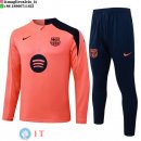 Felpa Da Allenamento Set Completo Barcellona 25-26 Arancione Blu Navy