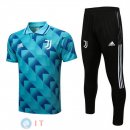 POLO Maglia Set Completo Juventus 2022/2023 Blu Verde