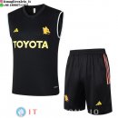 Senza Maniche Set Completo Maglia As Roma 2024/2025 Nero