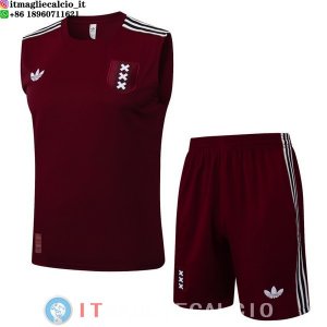 Senza Maniche Set Completo Maglia Ajax 2025/2026 Rosso