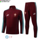 Tuta da Allenamento Portogallo Mezza Cerniera 2026 Borgogna Tuta da Allenamento Portogallo Mezza Cerniera 2026 Borgogna