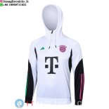 Giacca Felpa Cappuccio Bayern Monaco 23-24 Bianco Nero