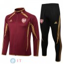 Giacca Set Completo Arsenal 21-22 Borgogna Nero