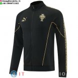 Giacca Full Zip Allenamento Portogallo 2026 Nero Giallo Giacca Full Zip Allenamento Portogallo 2026 Nero Giallo