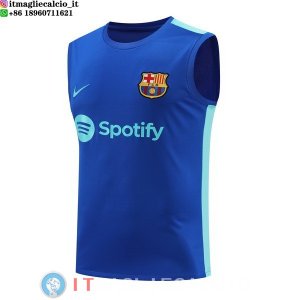 Senza Maniche Maglia Barcellona 2023/2024 I Blu