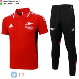 POLO Maglia Set Completo Arsenal 2025/2026 Rosso Nero POLO Maglia Set Completo Arsenal 2025/2026 Rosso Nero