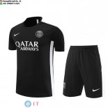 Formazione Maglia Set Completo Paris Saint Germain 2023/2024 Nero Bianco