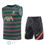 Senza Maniche Set Completo Maglia Liverpool 2022/2023 Verde Nero