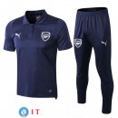 POLO Set Complet Maglia Arsenal 2018/2019 Blu Navy