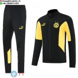 Giacca Lunga Zip Set Completo Borussia Dortmund 25-26 Nero Giallo Giacca Lunga Zip Set Completo Borussia Dortmund 25-26 Nero Giallo