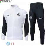 Giacca Set Completo Lunga Zip Chelsea 25-26 Bianco Nero Giacca Set Completo Lunga Zip Chelsea 25-26 Bianco Nero