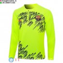 Felpa Da Allenamento Barcellona 23-24 Verde Fluorescente