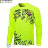 Felpa Da Allenamento Barcellona 23-24 Verde Fluorescente