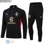 Felpa Da Allenamento Set Completo AC Milan 24-25 Nero