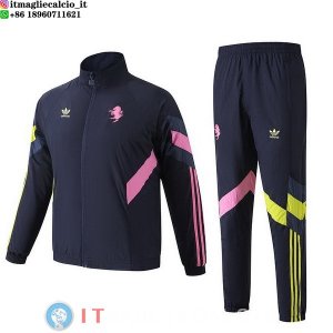 Giacca A Vento Set Completo Juventus 2024/2025 Blu Navy Rosa