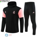 Giacca Felpa Cappuccio Set Completo Real Madrid 2023/2024 Rosa Nero