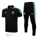 POLO Maglia Set Completo Real Madrid 2022/2023 Nero Verde