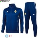 Giacca Lunga Zip Set Completo Real Madrid 25-26 Blu I Navy